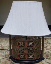 CHINESE POLYCHROME DECORATED L