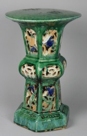 CHINESE POLYCHROME-GLAZED EART