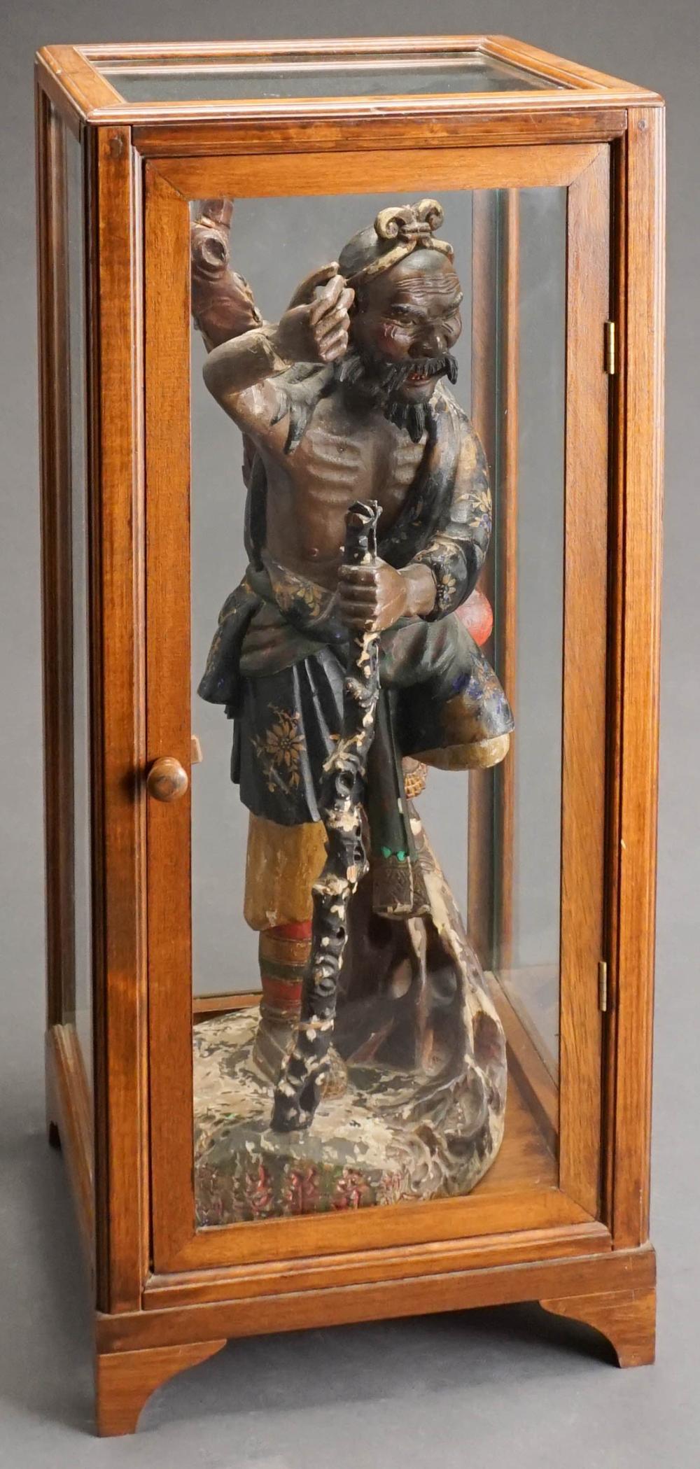 CHINESE POLYCHROME PAINTED CARVED