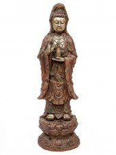 CHINESE POLYCHROME PAINTED CAS