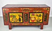 CHINESE POLYCHROME PAINTED STO