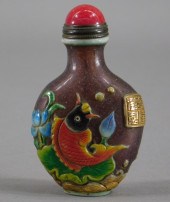 CHINESE POLYCHROME PEKING GLAS