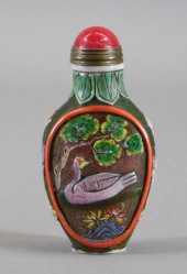 CHINESE POLYCHROME PEKING GLAS