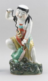 CHINESE POLYCHROME PORCELAIN F