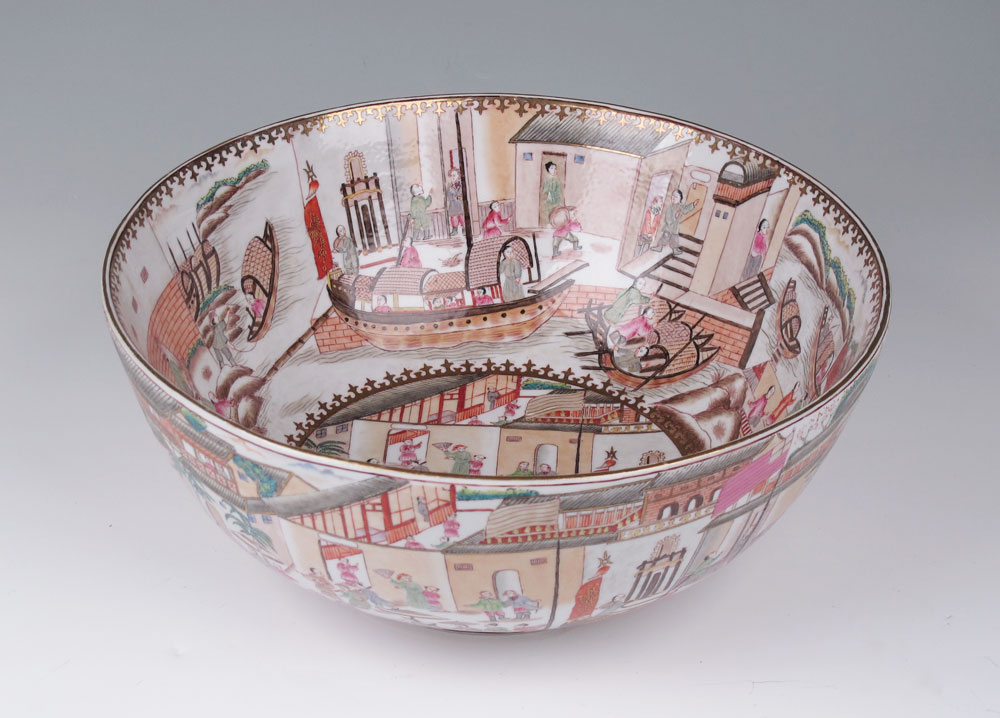 CHINESE POLYCHROME SCENES OF HONG