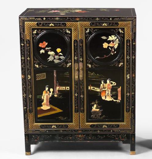 Chinese Polychromed, Parcel-Gilt
