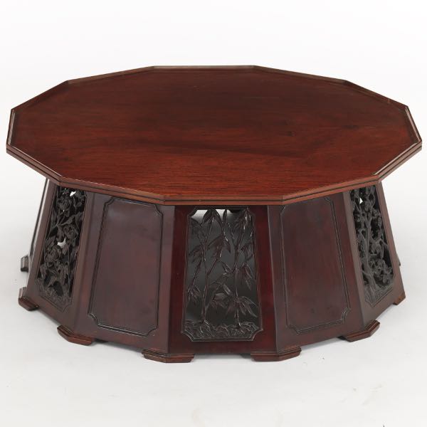 CHINESE POLYGONAL SHAPE ROSEWOOD