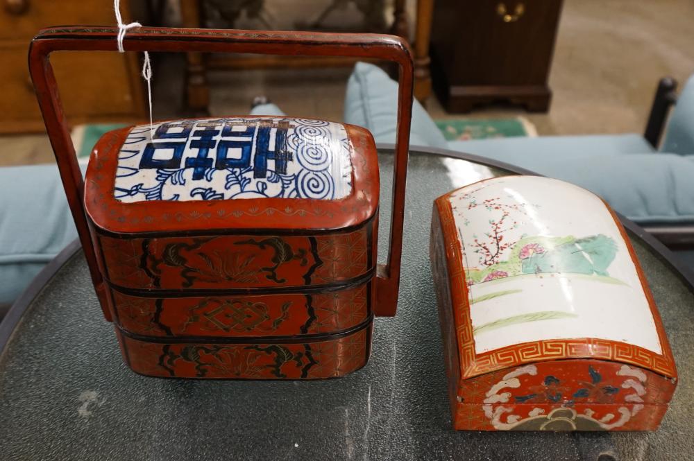 CHINESE PORCELAIN AND LACQUERED