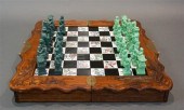 CHINESE PORCELAIN AND WOOD CHE