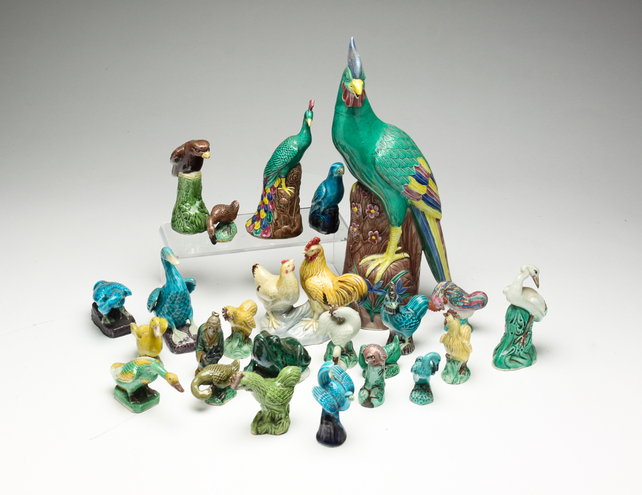 CHINESE PORCELAIN BIRDS. Mid 20th