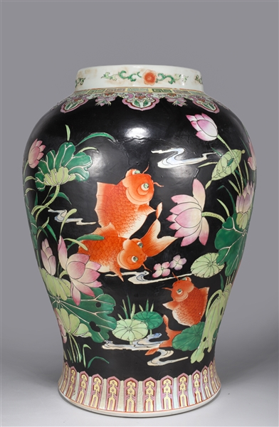 Chinese porcelain black ground