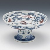 CHINESE PORCELAIN BLUE AND COP