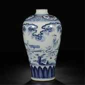 CHINESE PORCELAIN BLUE AND WHI