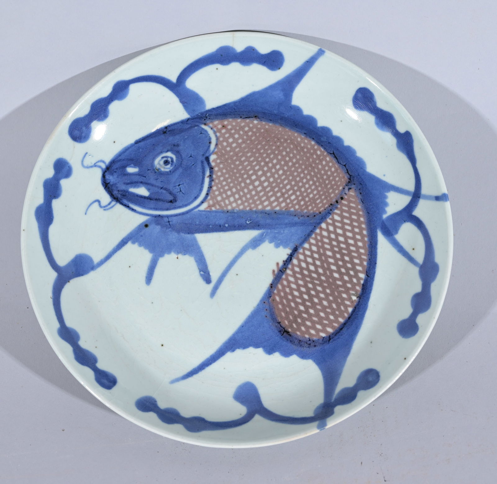 CHINESE PORCELAIN BLUE & COPPER RED