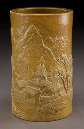 Chinese porcelain brush pot de