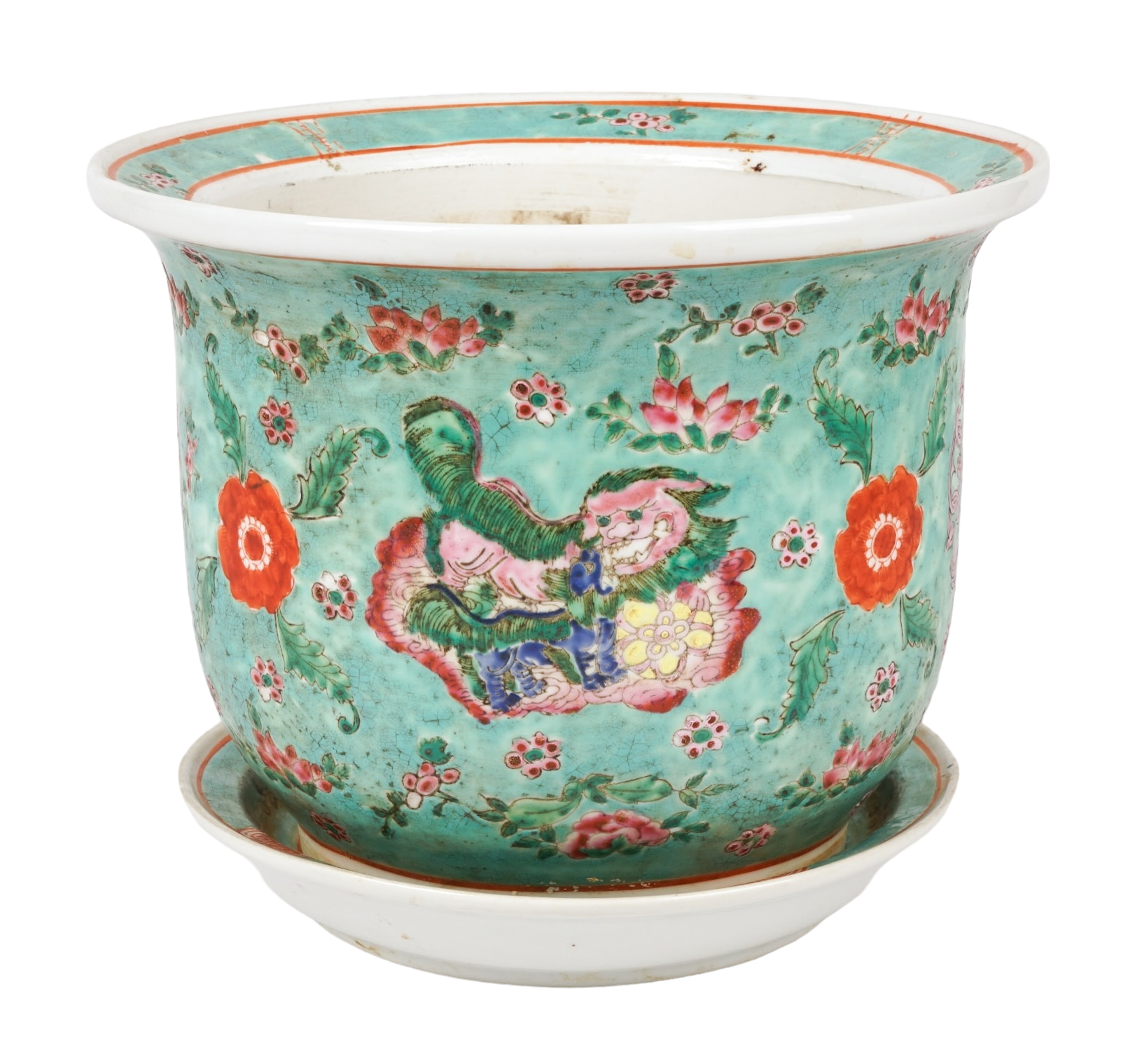Chinese porcelain cache pot with
