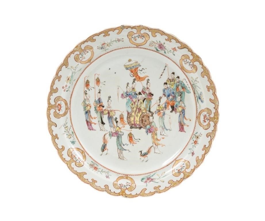 Chinese porcelain charger, 18th c.,