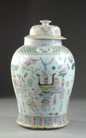 CHINESE PORCELAIN COVERED JAR
