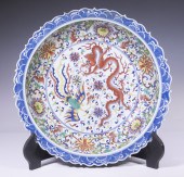 CHINESE PORCELAIN DRAGON AND P