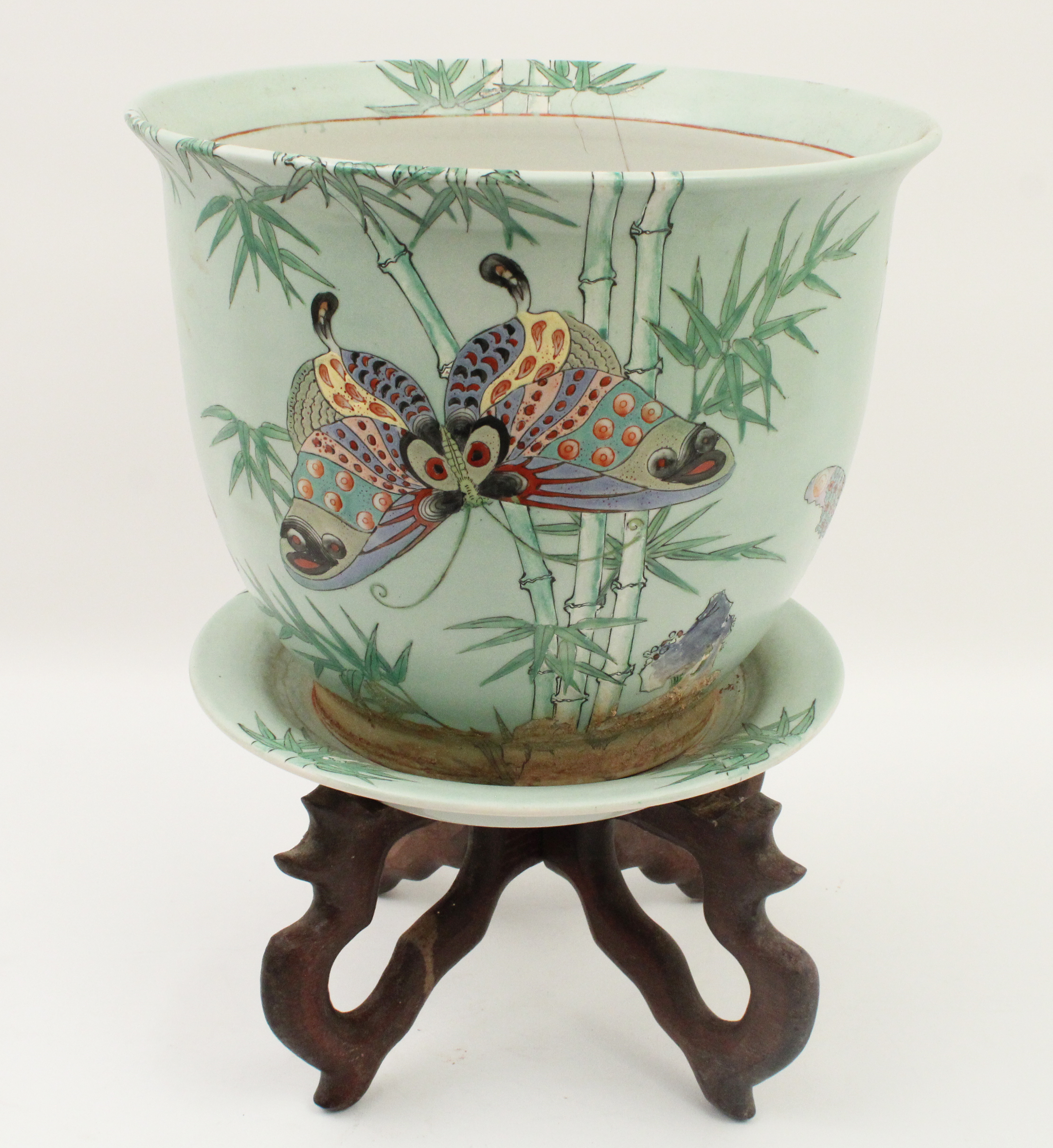 CHINESE PORCELAIN FISH BOWL Chinese