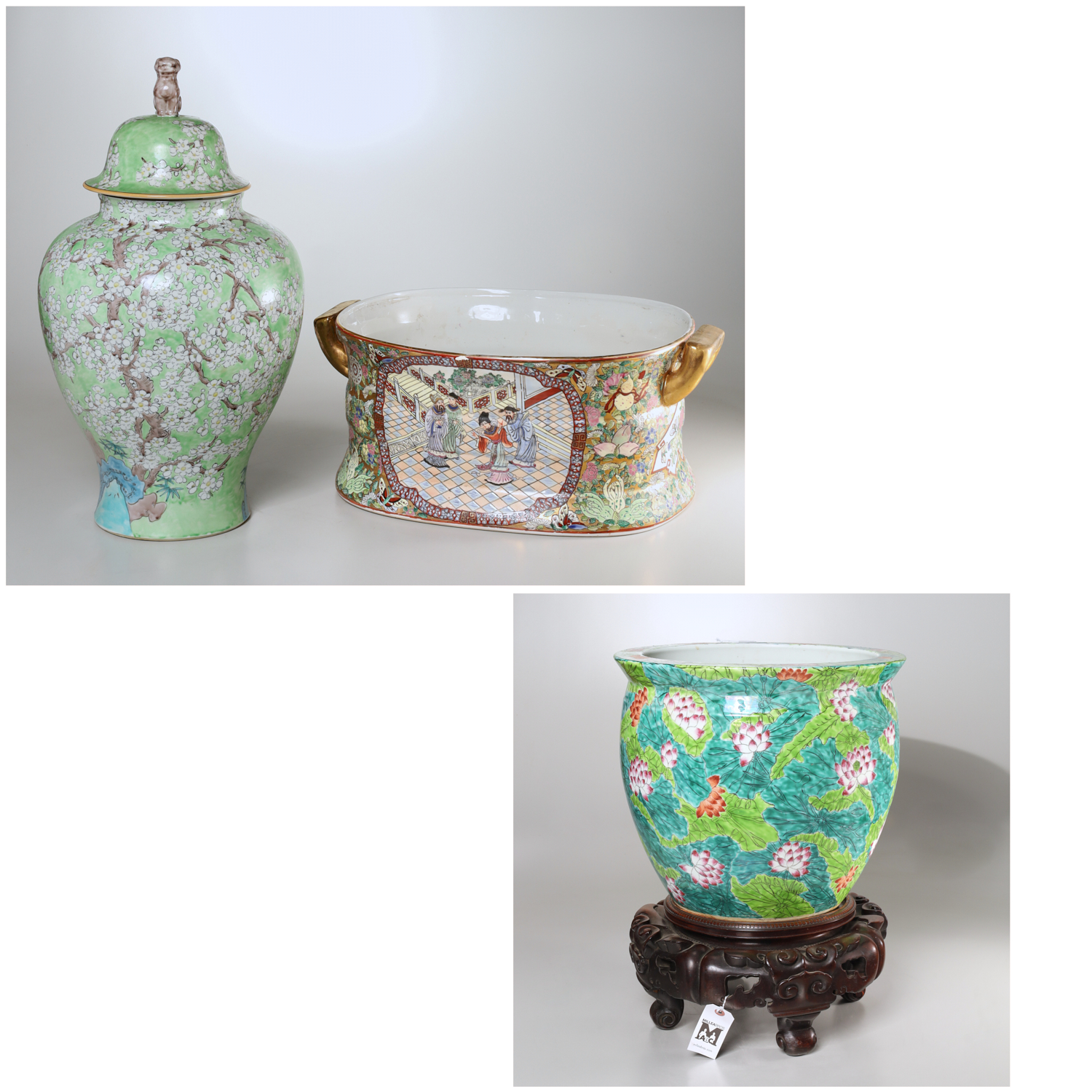 CHINESE PORCELAIN FISH BOWL, FOOT