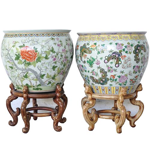 CHINESE PORCELAIN FISHBOWL