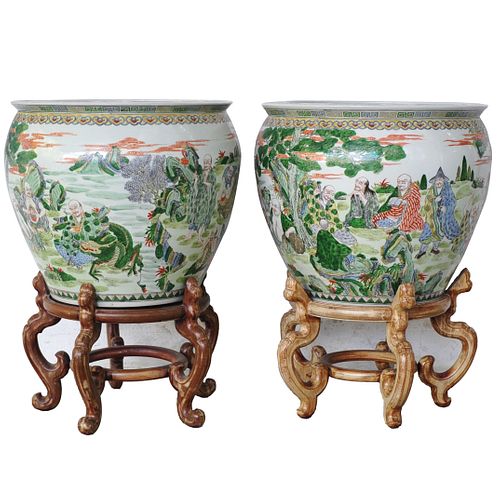 CHINESE PORCELAIN FISHBOWL