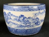 CHINESE PORCELAIN FISHBOWLBlue