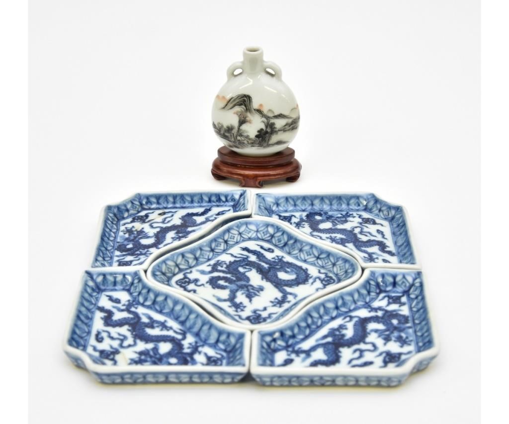 Chinese porcelain five piece