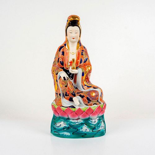 CHINESE PORCELAIN GILT SCULPTURE OF