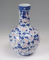 CHINESE PORCELAIN GOURD & BAT