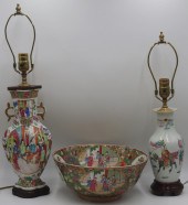 CHINESE PORCELAIN GROUPING. In