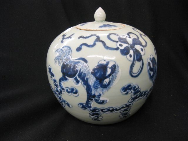 Chinese Porcelain Jar foo dog
