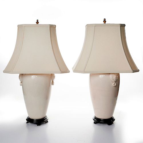 CHINESE PORCELAIN LAMPS WITH