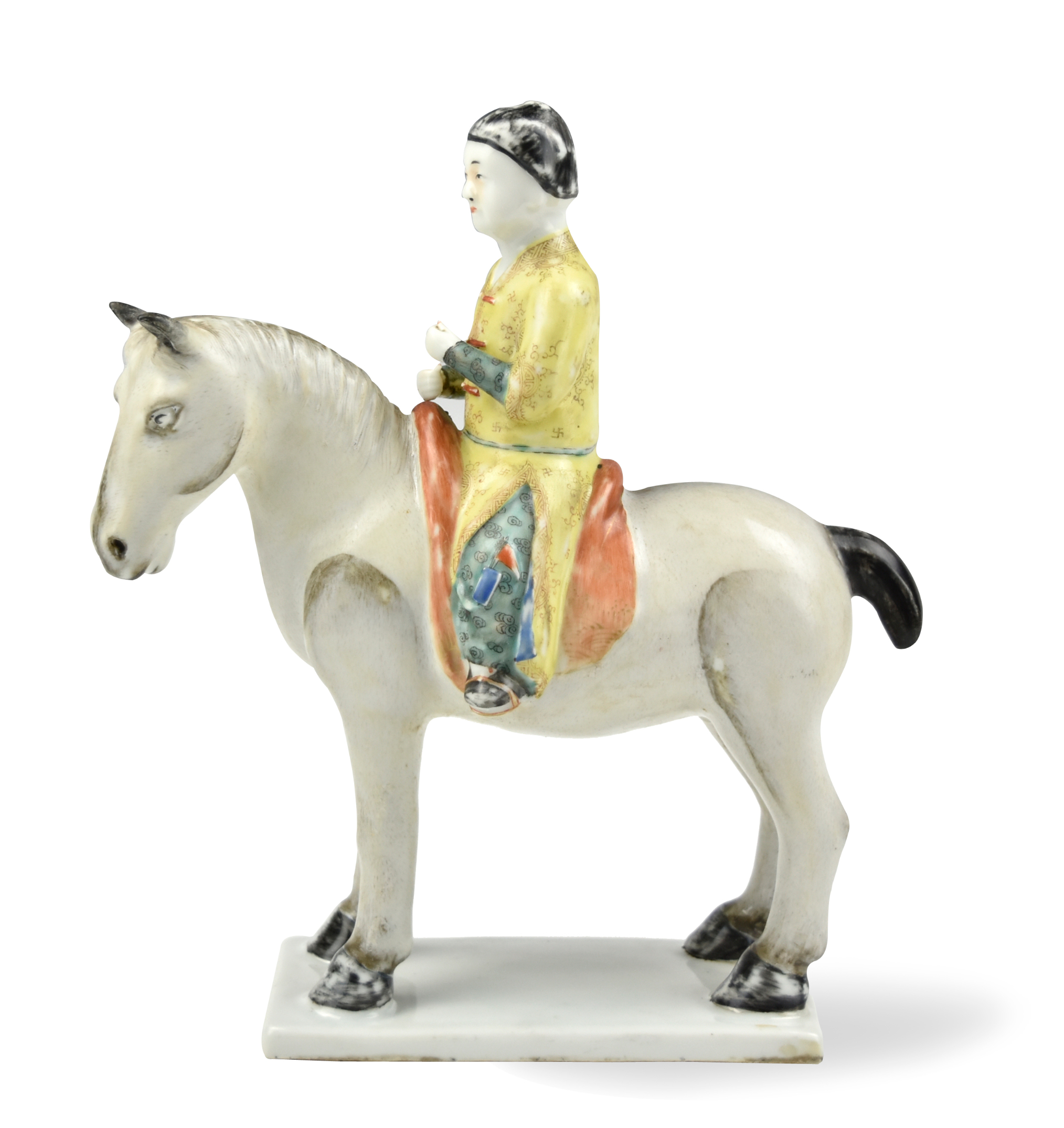 CHINESE PORCELAIN, MAN RIDING ON