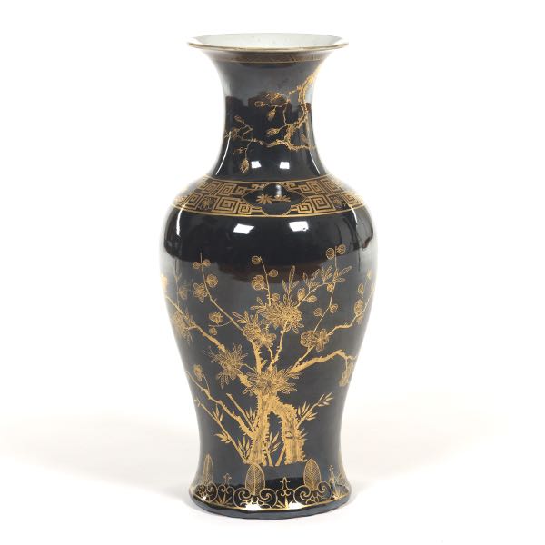 CHINESE PORCELAIN MIRROR BLACK