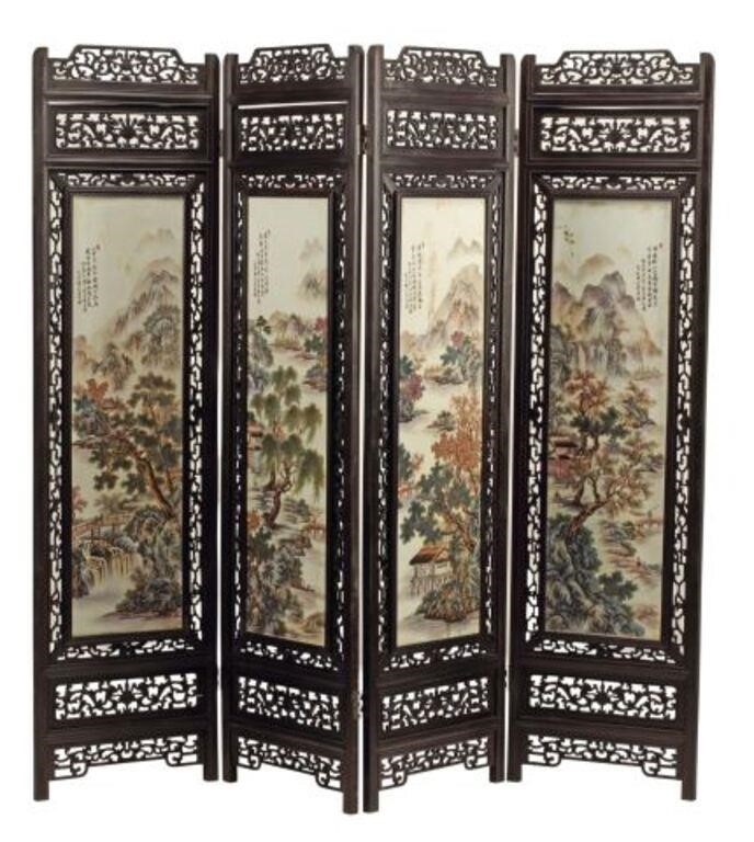 CHINESE PORCELAIN MOUNTED FOUR