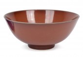 CHINESE PORCELAIN OXBLOOD GLAZ