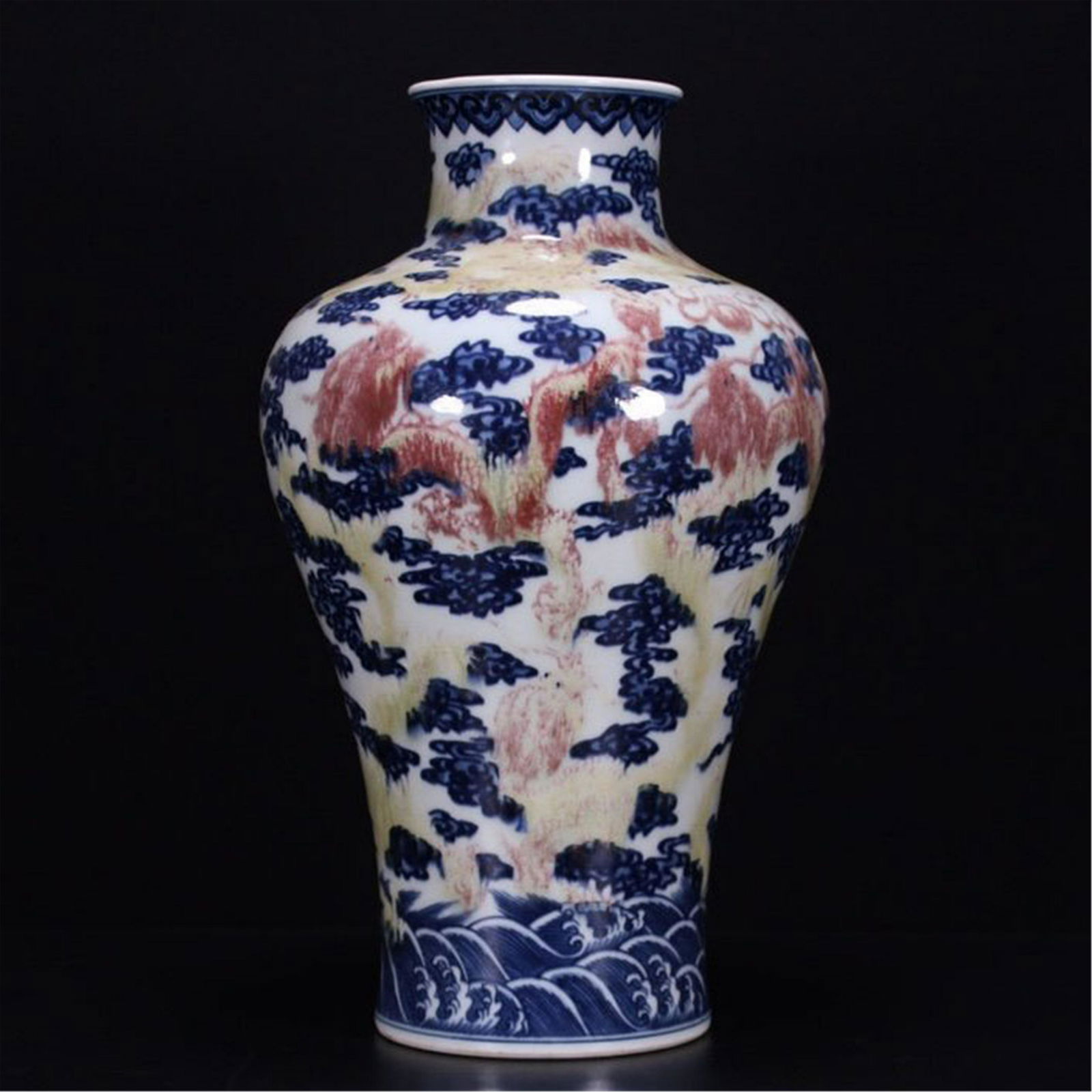 CHINESE PORCELAIN RED UNDER GLAZE