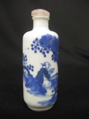 Chinese Porcelain Snuff Bottle blue
