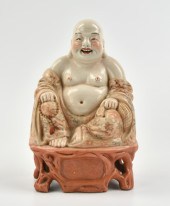 CHINESE PORCELAIN STATUE OF BU