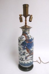 CHINESE PORCELAIN VASE AS LAMP