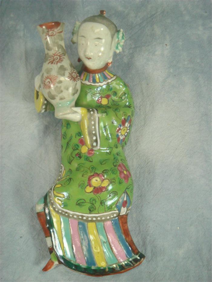 Chinese porcelain wall figure in
