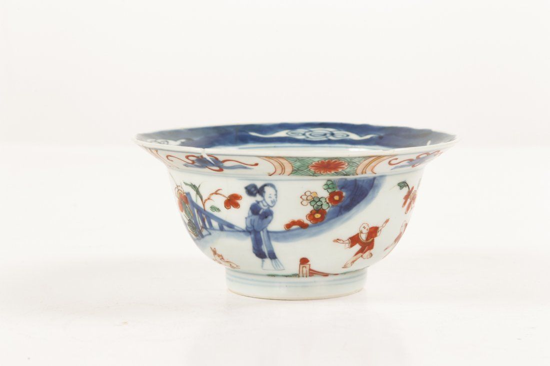 CHINESE PORCELAIN WUCAI BOWL KUNG