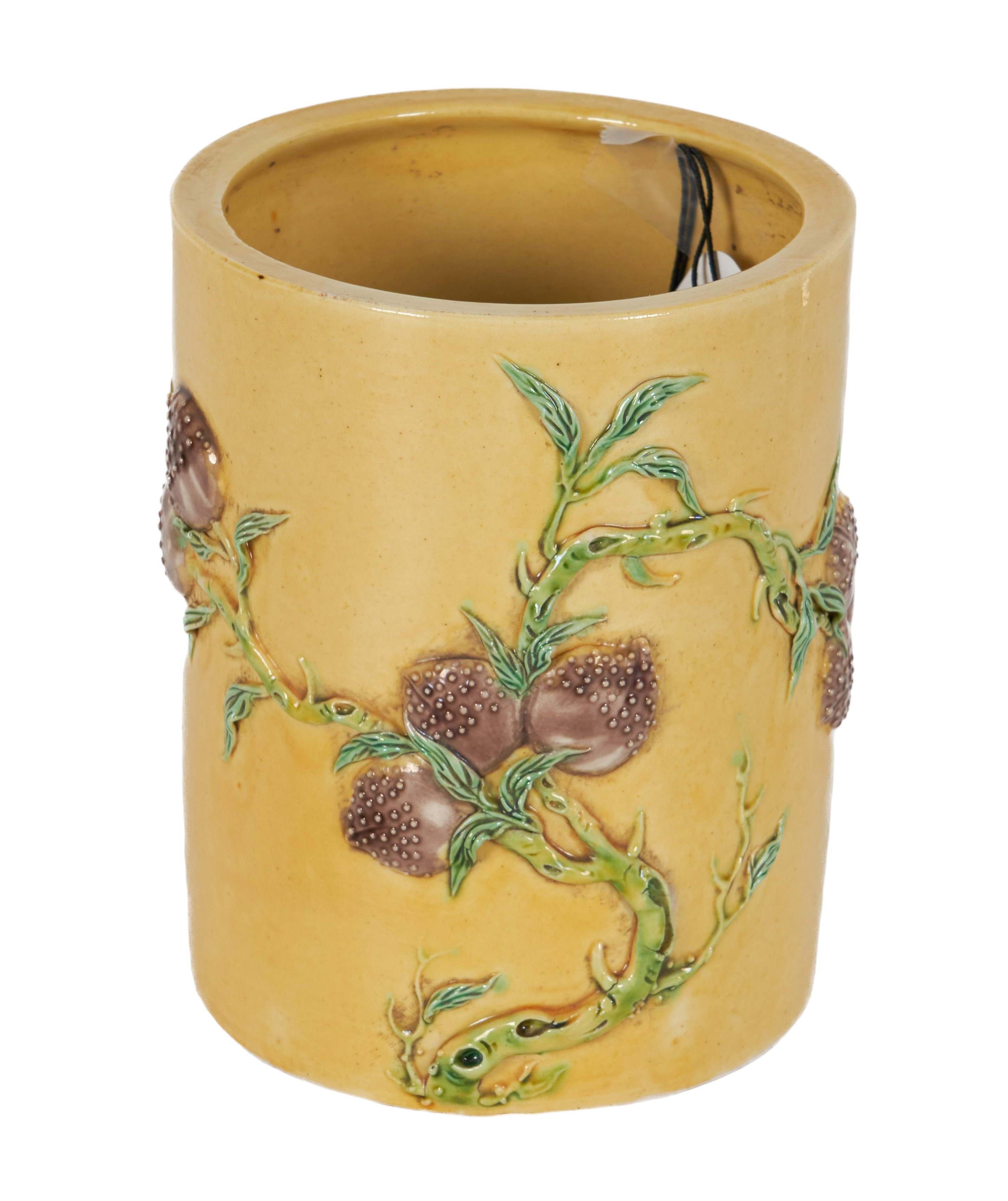 Chinese pottery brush pot,