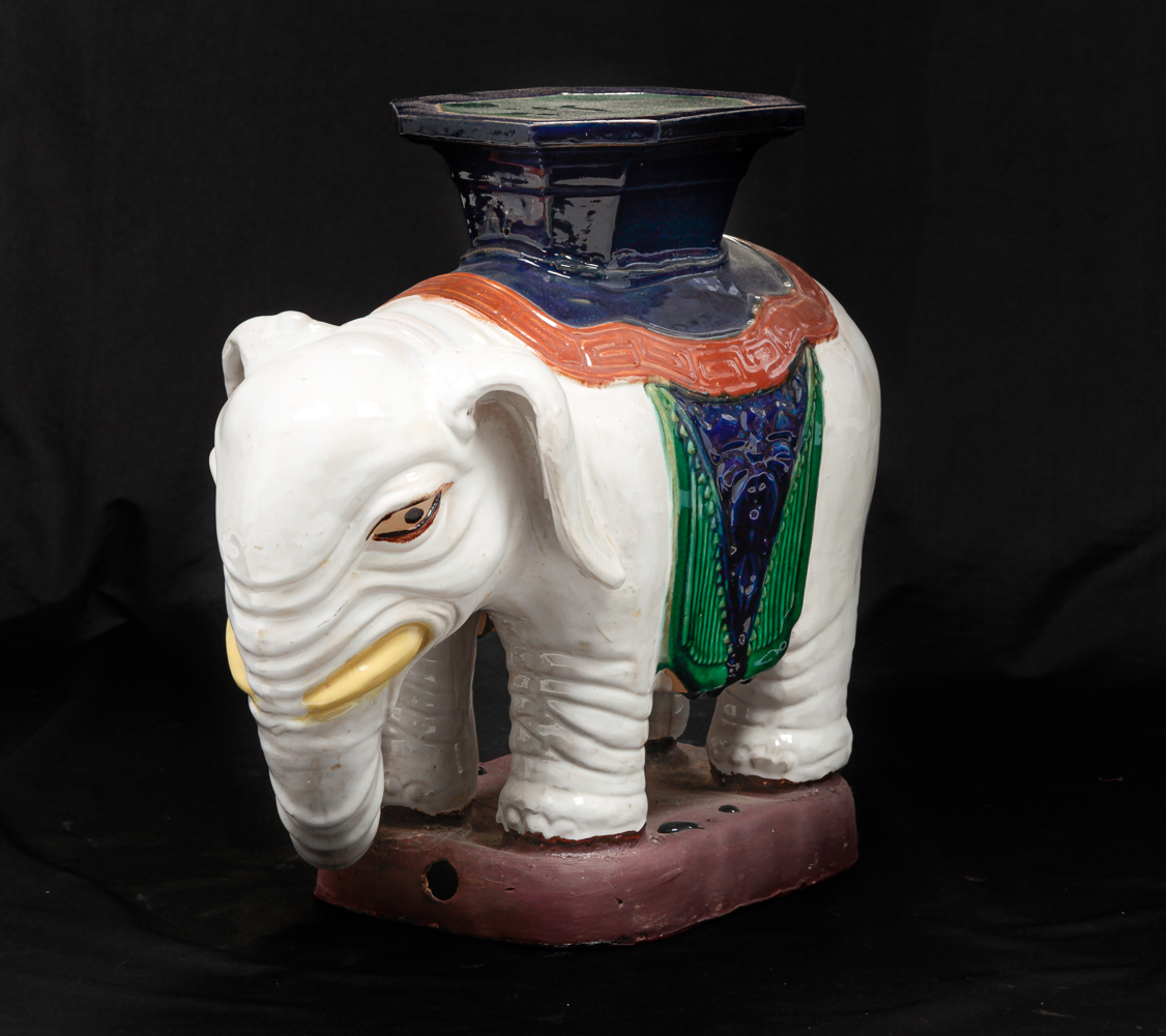 CHINESE POTTERY ELEPHANT GARDEN