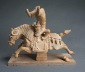 CHINESE POTTERY HORSE AND ACRO