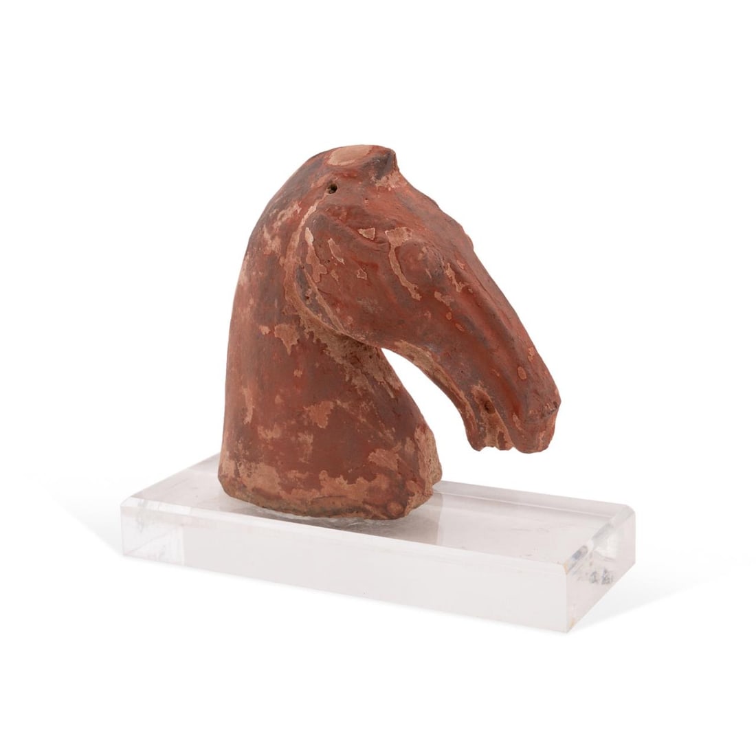 CHINESE POTTERY HORSE HEAD,