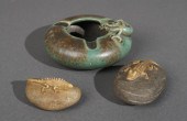 CHINESE POTTERY LIZARD BOWL, S