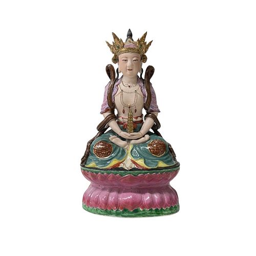 CHINESE POTTERY QUAN YIN